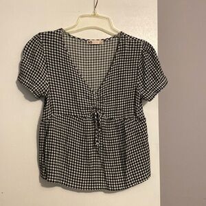 SO Juniors Front Cinch Babydoll Top